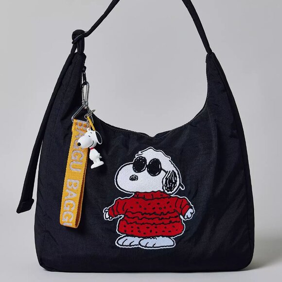 BAGGU Handbags - NWT Baggu x Peanuts Nylon Shoulder Bag - Embroidered Joe Warm
